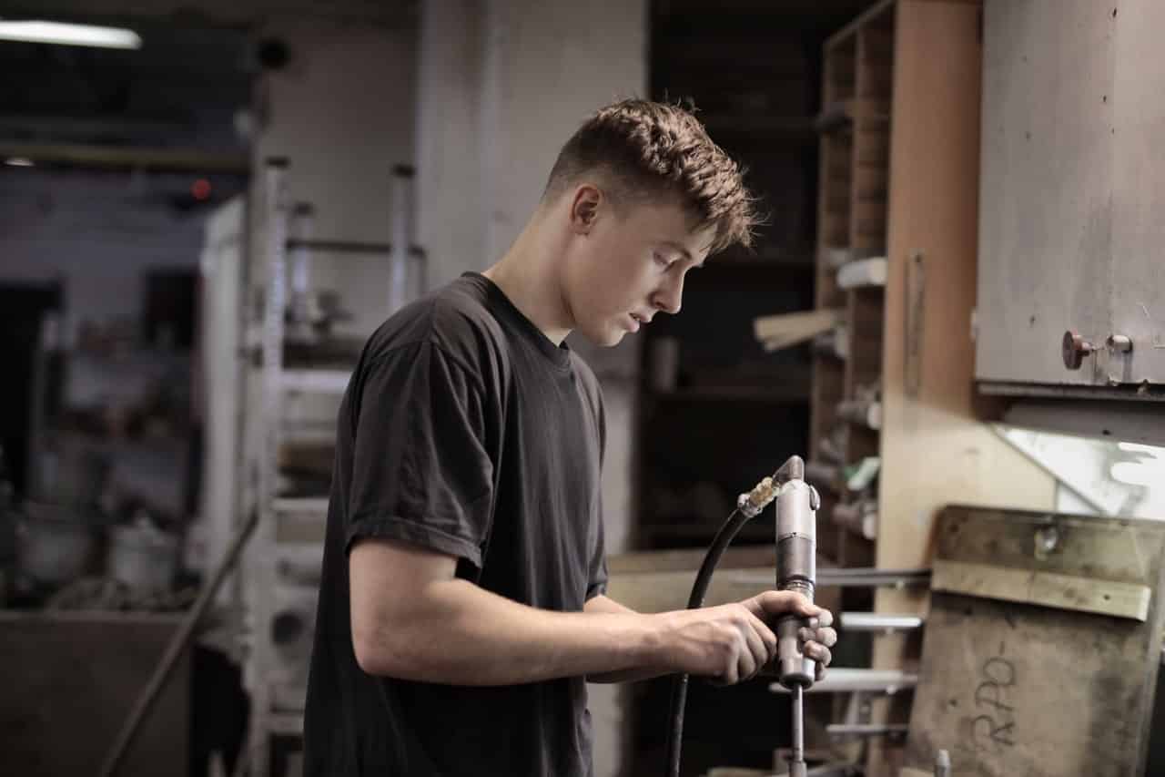 mechanic in workshop