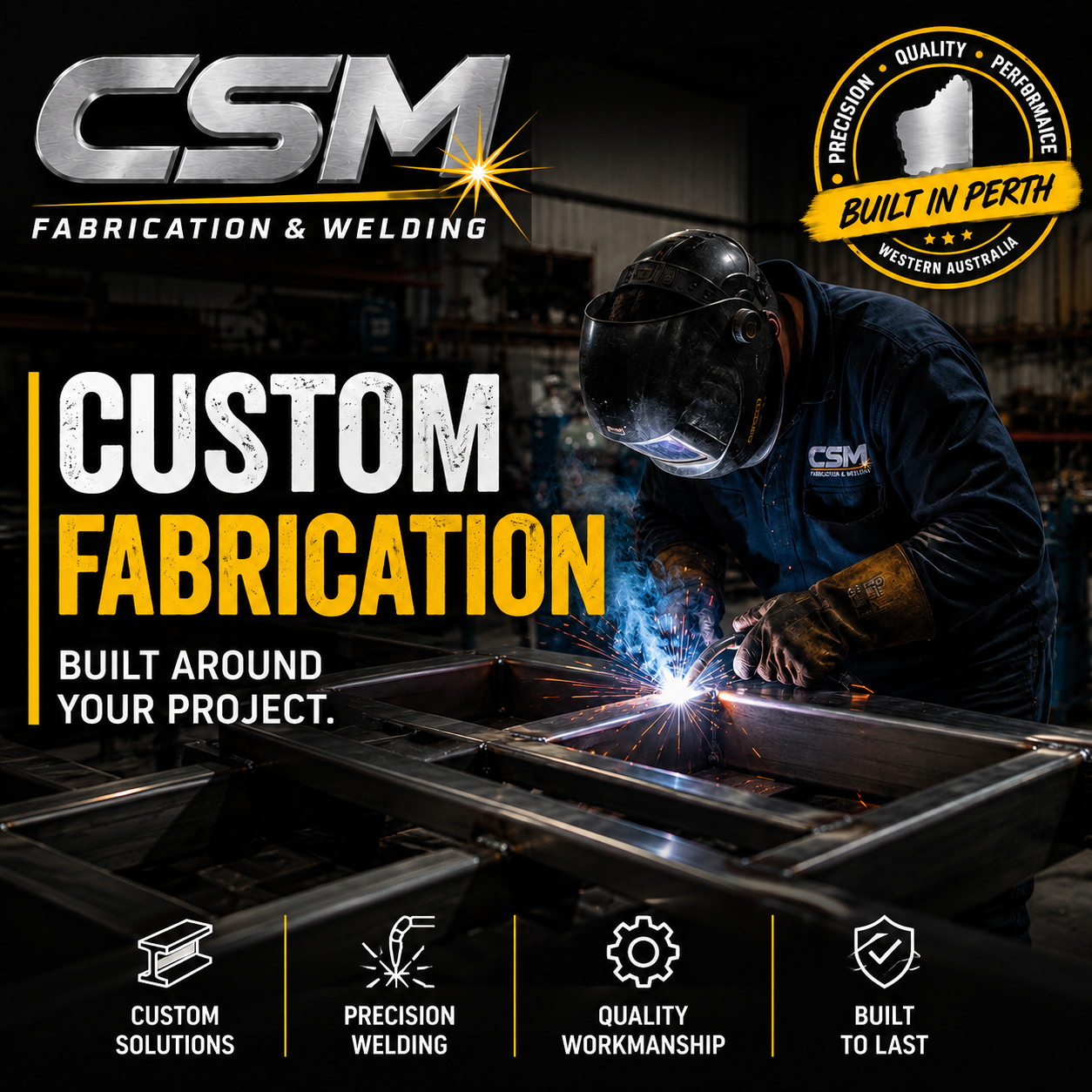 Custom fabrication Perth by CSM Fabrication & Welding, providing precision welding and custom metal fabrication solutions in WA.