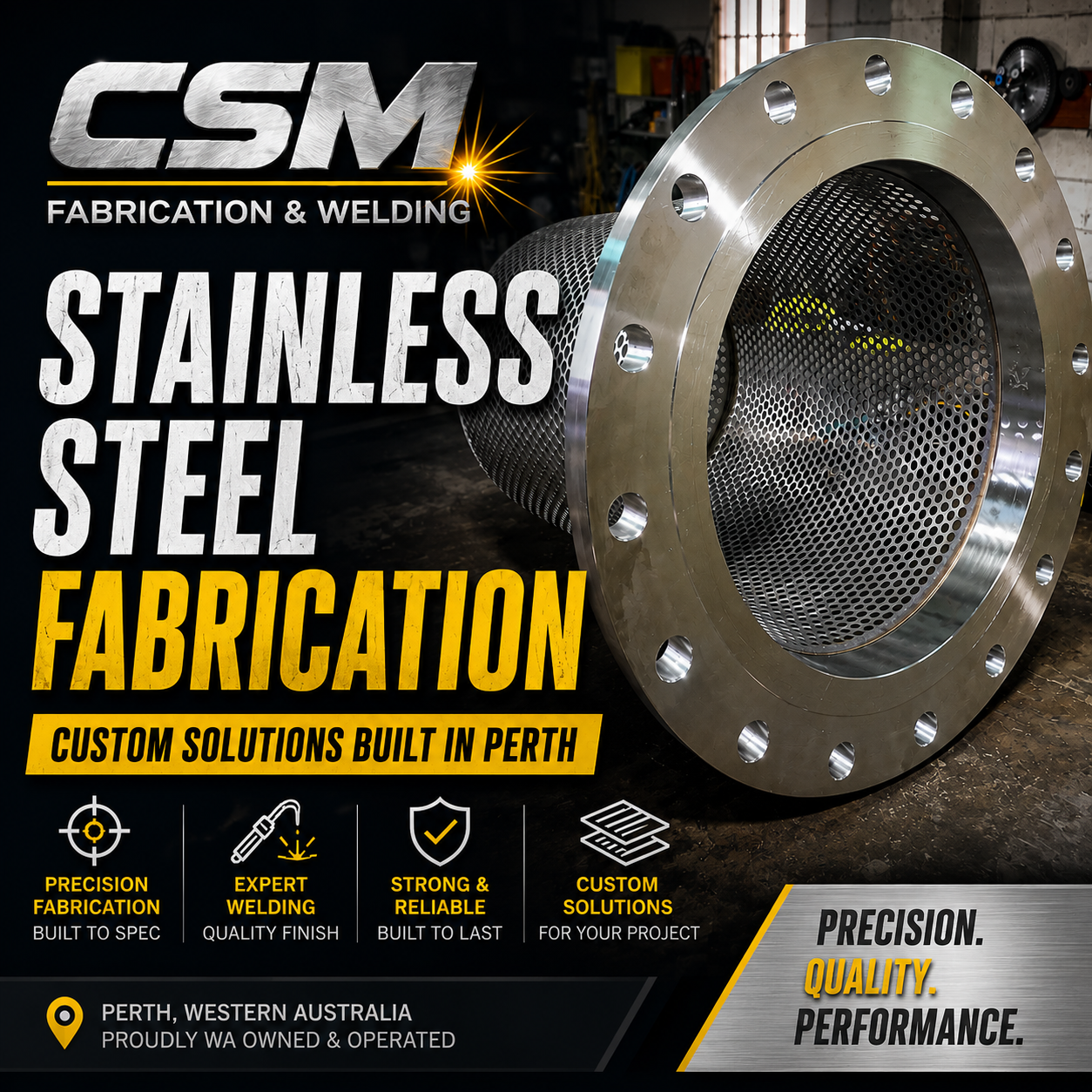 Stainless steel fabrication Perth by CSM Fabrication & Welding